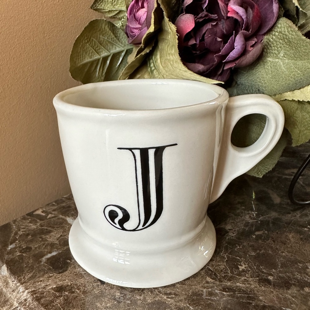 NEW Anthropologie letter J initial ceramic mug great gift, coffee tea ho…